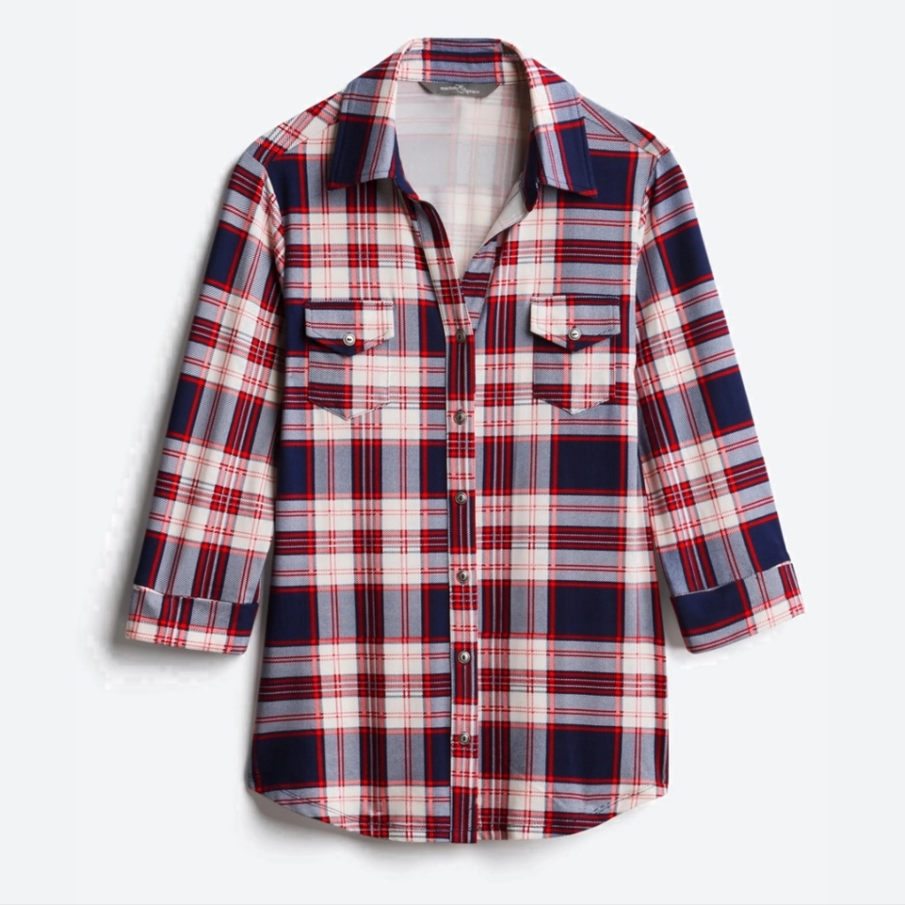 Market and Spruce Perrina Button Down Knit Top sz XL